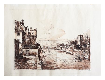 Anonimo del XIX secolo, Veduta di Firenze