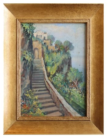 Tobia Scoppa (Napoli, 1945), Scorcio della Villa San Michele a Capri