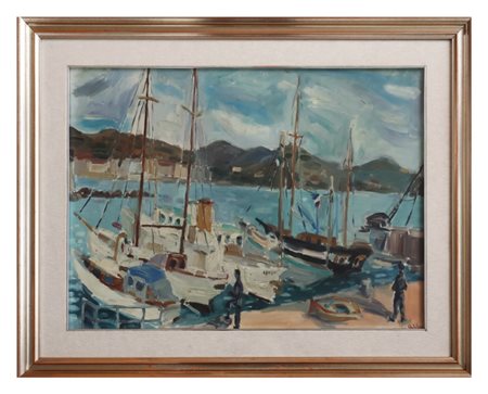 Alda Ghisleni (Bergamo, 1921 - 1961), Paesaggio portuale