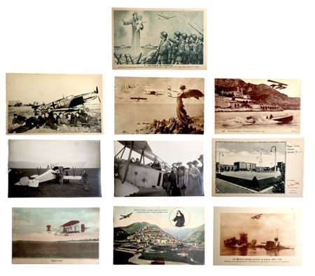 Lotto di 10 cartoline illustrate italiane e straniere.