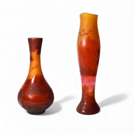 Due piccoli vasi firmati Gallè