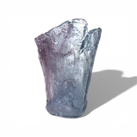 Vaso in vetro ghiacciato Murano