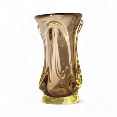 Vaso in vetro color ambra