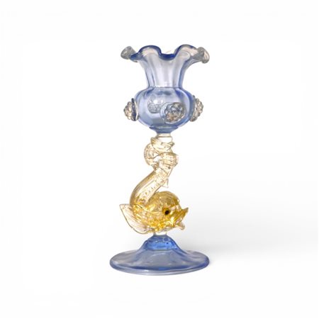 Portacandela in vetro di Murano