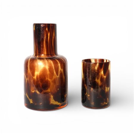 Bottiglia da notte in vetro effetto tartaruga