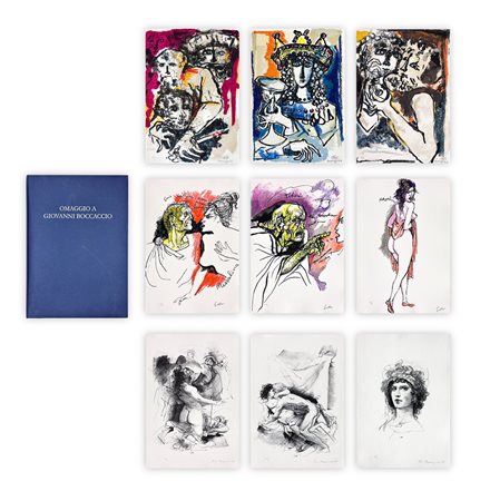 AUTORI VARI (PIETRO ANNIGONI, RENATO GUTTUSO E LUCIANO MINGUZZI) - Omaggio a Giovanni Boccaccio