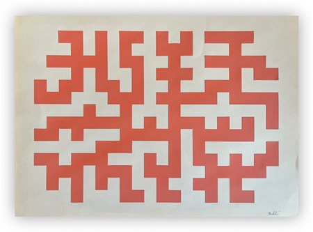 AUTORE INDECIFRATO - Equilibrio del ritmo geometrico strutturale (Soluzione 17), 1982