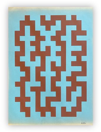 AUTORE INDECIFRATO - Equilibrio del ritmo geometrico strutturale (Soluzione 17), 1982