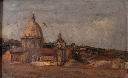 Scuola romana, secolo XX - Veduta di Roma