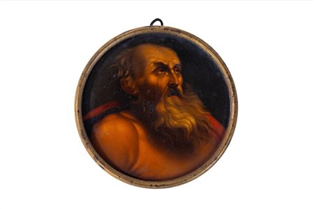 Scuola italiana, secolo XVIII - Miniatura raffigurante Santo o Apostolo