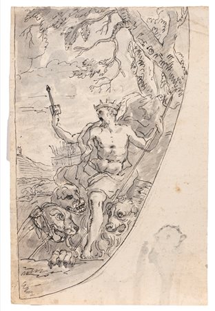 Scuola italiana, secolo XVIII - Ade e Cerbero