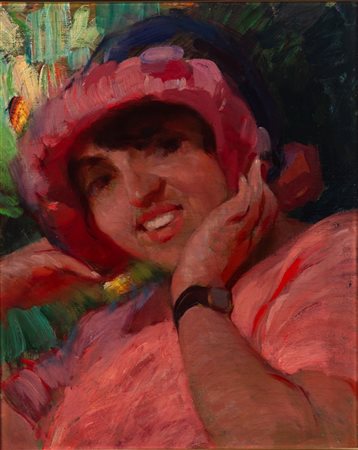 Mario Moretti Foggia (Mantova 1882 - Pecetto di Macugnaga 1954)  - Ritratto di Orsola