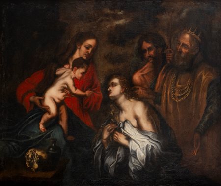 Da Anton van Dyck - Madonna con Bambino e peccatori penitenti