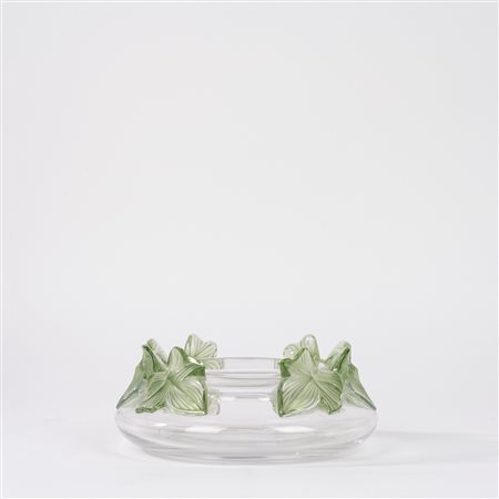 Lalique - Centrotavola in vetro decorato con foglie d'edera