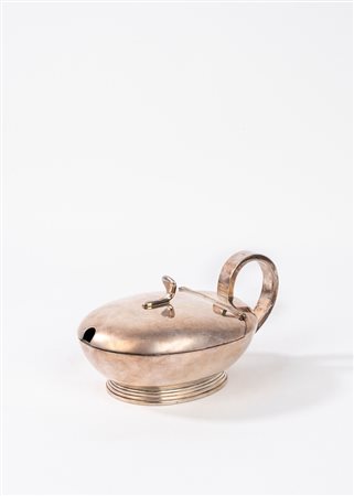 Formaggiera in metallo argentato, Gio Ponti per Krupp Milano