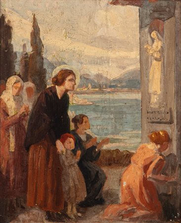 Giovanni Bevilacqua (Isola della Scala 1871 - Genova 1968)  - Storie di Santa Monica