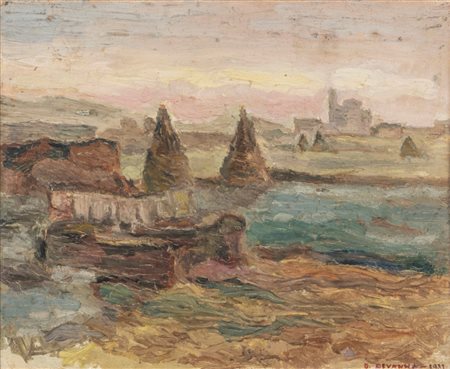 Domenico De Vanna (Terlizzi 1896 - Napoli 1980)  - Verso Perugia, 1921