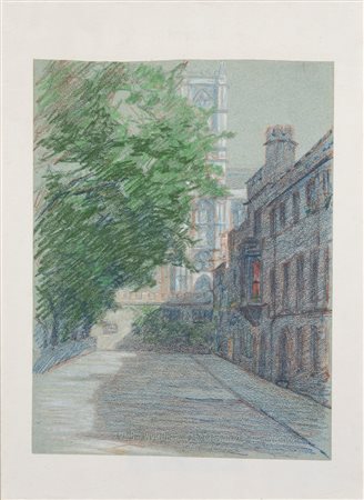 Pietro D'Achiardi (Pisa 1879 - Roma 1940)  - Cortile gotico