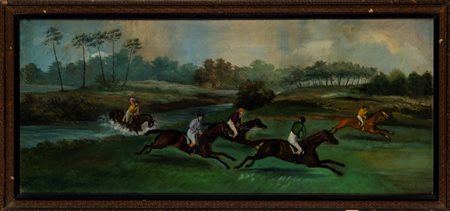 Scuola del secolo XIX - Corsa di cavalli