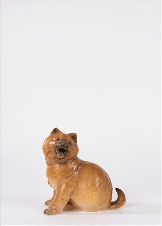 Cane chow chow in ceramica policroma