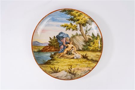 Piatto decorato con La creazione dell'uomo, Manifattura Ginori