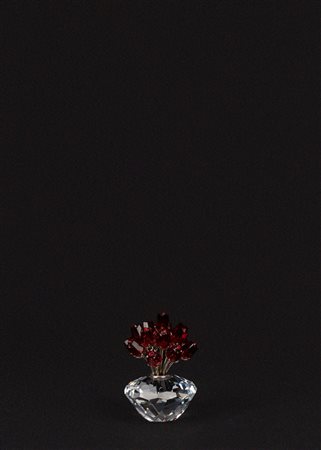 Swarovski - Vaso di rose rosse