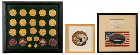 Lotto composto da un medagliere e due cimeli