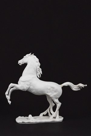 Cavallo in biscuit, manifattura Kaiser of Germany