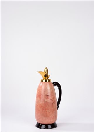 Versatoio in legno rivestito in pergamena, con dettagli in ottone, Aldo Tura, anni '50 del Novecento