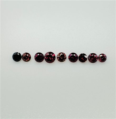 9 DIAMANTI NATURAL POLISHED 0,81 FANCY MIX ROSA* -SI - CERTIFICATO MAROZ DIAMONDS - C40106-5C