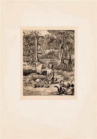 MAX KLINGER, Simplicius am Grabe des Einsiedlers 
