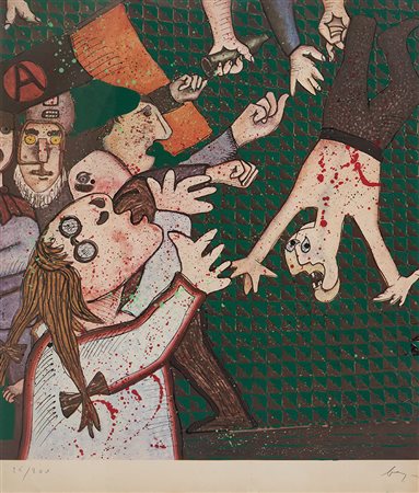 ENRICO BAJ, La morte dell'anarchico Pinelli