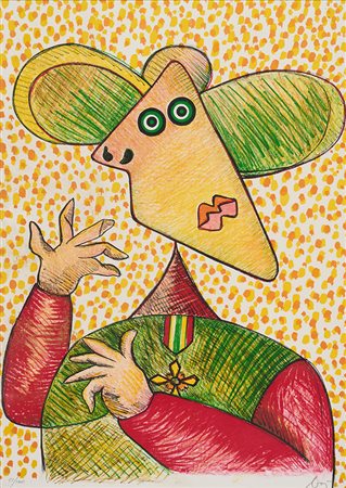 ENRICO BAJ, Greta Garbo