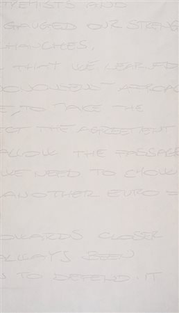 FAUSTO BERTASA, Senza titolo (Parole dipinte) (Gauged our strength)