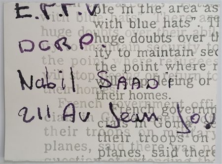 FAUSTO BERTASA, Infoglut (Parole dipinte) (Au Jean)