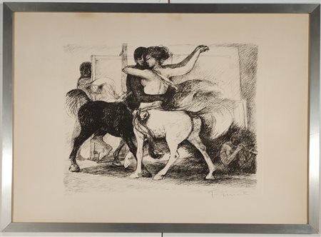 FIUME SALVATORE Comiso (Rg) 1915 Senza titolo Incisione su carta es n 45/99...