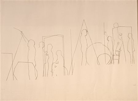 CEROLI MARIO Castel Frentano (Ch) 1938 Geomanzia 1972 Litografia su carta es....