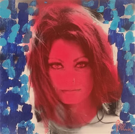 PELLINI ROLANDO Ferrara (Fe) 1952 Omaggio a S. Loren 2020 Mista su tela...