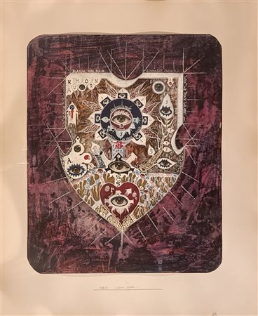 HARLOFF GUY Parigi (Francia) 1933 Le blason embleme 1969 Mista e collage su...