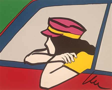 LODOLA MARCO Pavia (Pv) 1955 pin up Smalto su tela emulsionata...