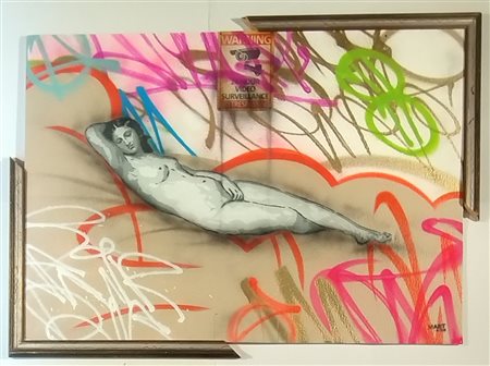 MART SIGNED Livorno (Li) 1988 Venere dormiente 2025 Wall painting...