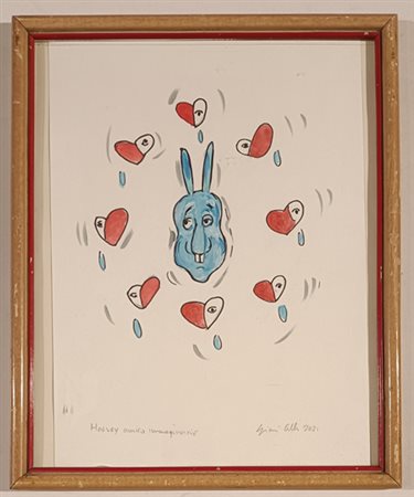 CELLA GIANNI Pavia (Pv) 1953 Harvey amico immaginario 2021 Mista su carta...