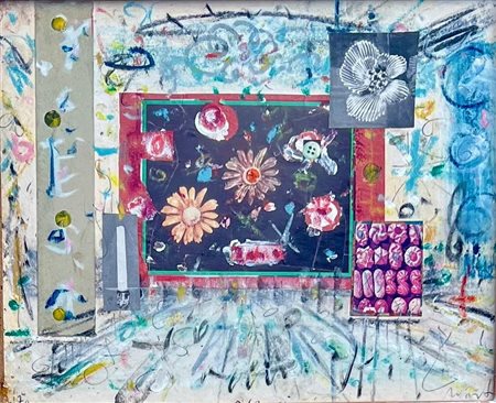 MARTIN PHILLIP Cork (Irlanda) 1927 Senza titolo 1970 Tecnica mista e collage...