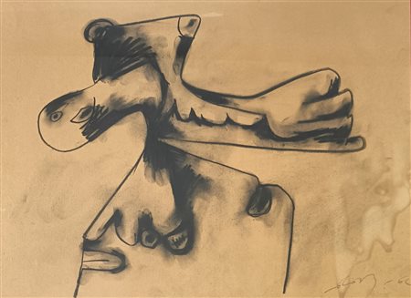 DOVA GIANNI Roma (roma) 1925 Senza titolo 1962 Caboncino su carta da spolvero...