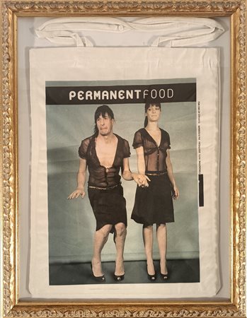 CATTELAN MAURIZIO Padova (Pd) 1960 Permanet food 2007 Offset su shopper bag...