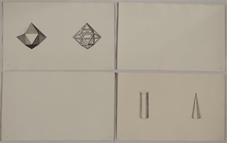 CEROLI MARIO Castel Frentano (Ch) 1938 Senza Titolo 4 incisioni su carta...