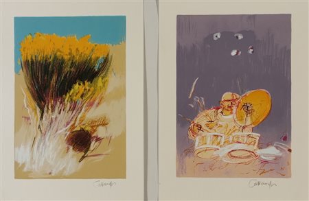 CAZZANIGA GIANCARLO Monza (Mb) 1930 Senza Titolo Serigrafia su carta...