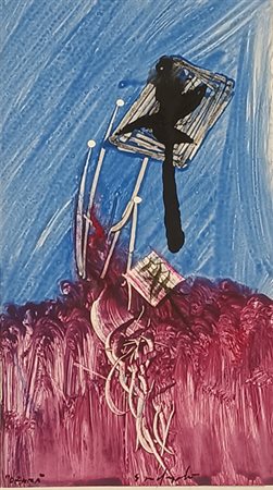 DANGELO SERGIO Milano (Mi) 1932 Drama Mista su cartoncino rigido 24,00x14,00...