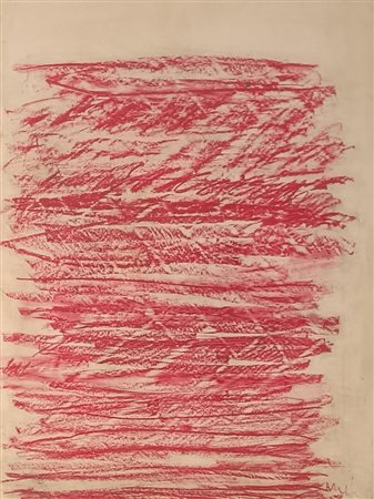 MELONI GINO Varese (Va) 1905 Composizione rossa 1968 Pastello rosso su carta...