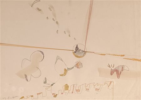 DANGELO SERGIO Milano (Mi) 1932 Quando l'ubriaco..... 1965 Mista su carta...